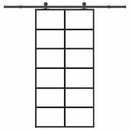 vidaXL tolóajtó vasalatokkal 102x205 cm ESG üveg&alumínium