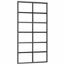 vidaXL tolóajtó vasalatokkal 102x205 cm ESG üveg&alumínium