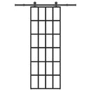 vidaXL ESG üveg és alumínium tolóajtó fémszerelvény-szettel 76x205 cm