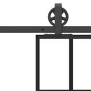 vidaXL ESG üveg és alumínium tolóajtó fémszerelvény-szettel 76x205 cm