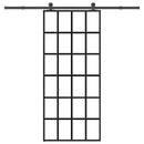 vidaXL ESG üveg és alumínium tolóajtó fémszerelvény-szettel 90x205 cm