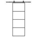 vidaXL ESG üveg és alumínium tolóajtó fémszerelvény-szettel 76x205 cm