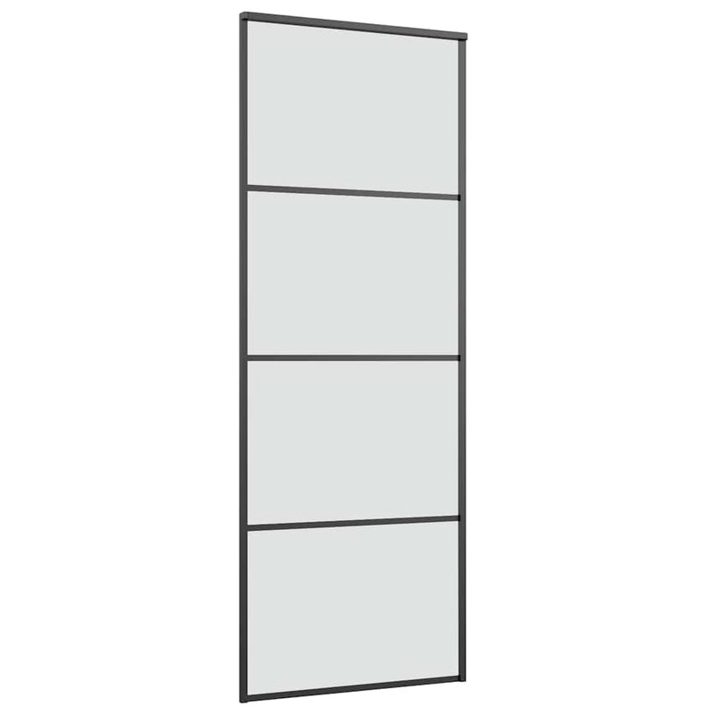 vidaXL ESG üveg és alumínium tolóajtó fémszerelvény-szettel 76x205 cm