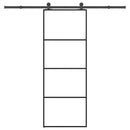vidaXL ESG üveg és alumínium tolóajtó fémszerelvény-szettel 76x205 cm