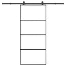 vidaXL ESG üveg és alumínium tolóajtó fémszerelvény-szettel 90x205 cm