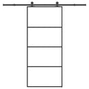 vidaXL ESG üveg és alumínium tolóajtó fémszerelvény-szettel 90x205 cm