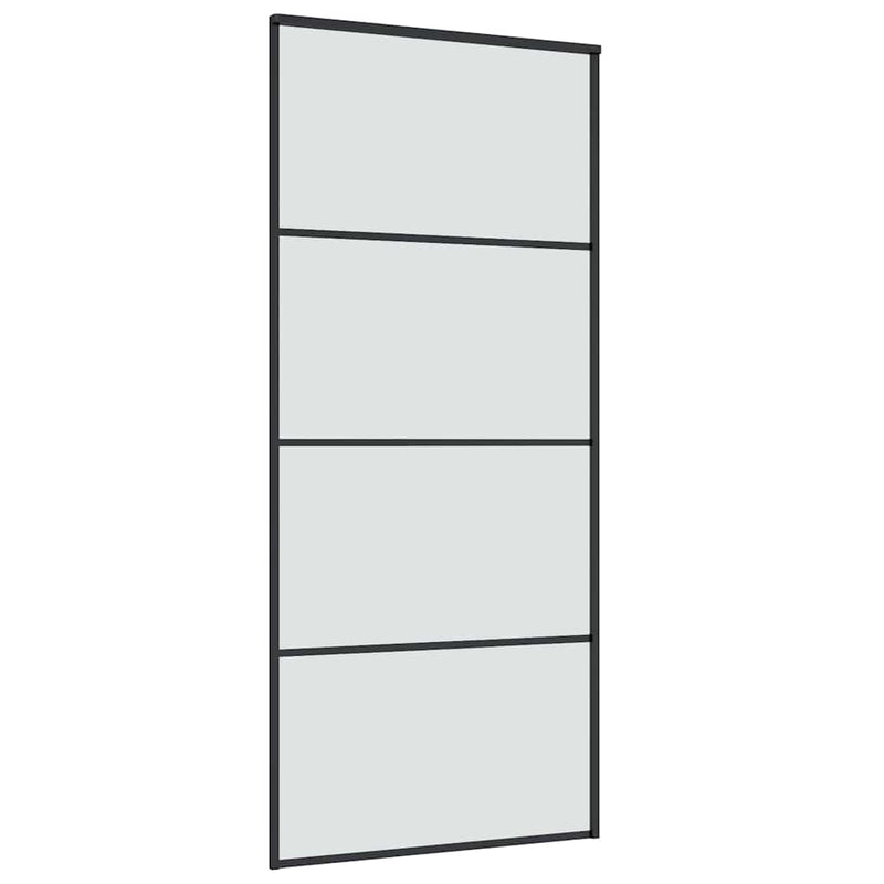vidaXL ESG üveg és alumínium tolóajtó fémszerelvény-szettel 90x205 cm