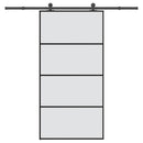 vidaXL ESG üveg-alumínium tolóajtó fémszerelvény-szettel 102,5x205 cm