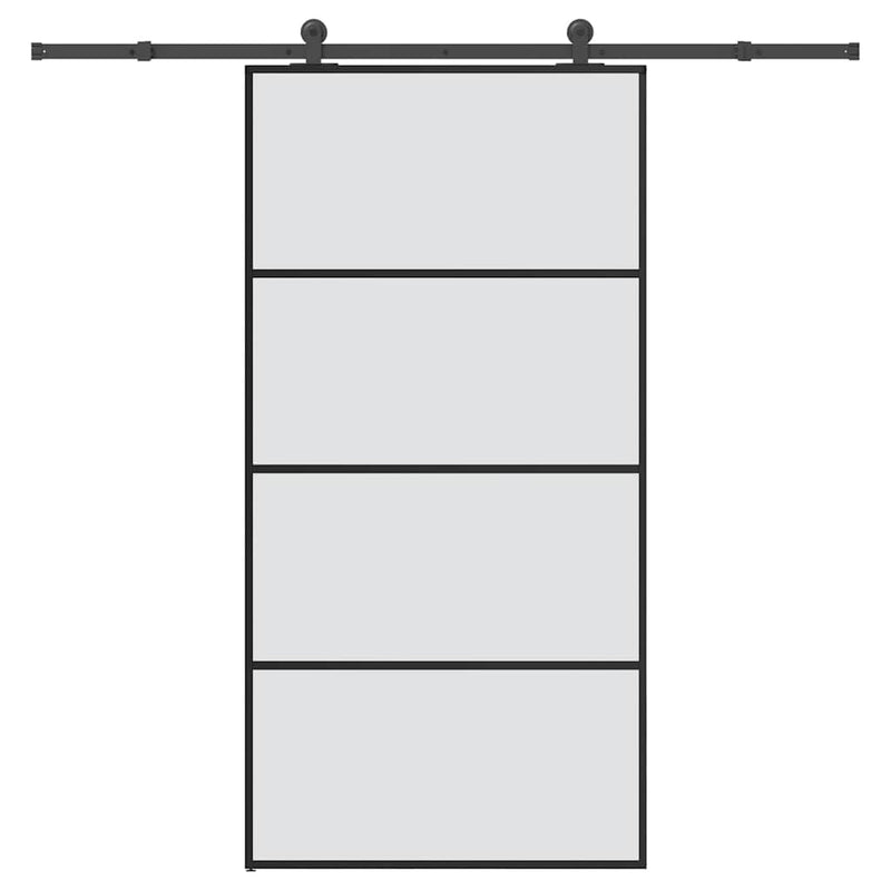 vidaXL ESG üveg-alumínium tolóajtó fémszerelvény-szettel 102,5x205 cm