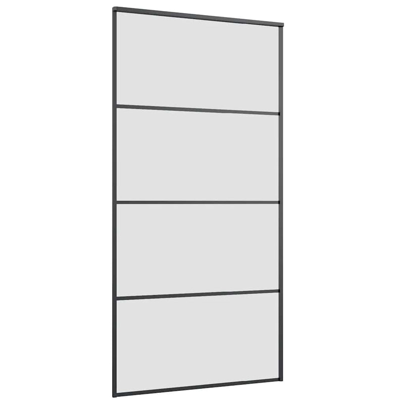 vidaXL ESG üveg-alumínium tolóajtó fémszerelvény-szettel 102,5x205 cm