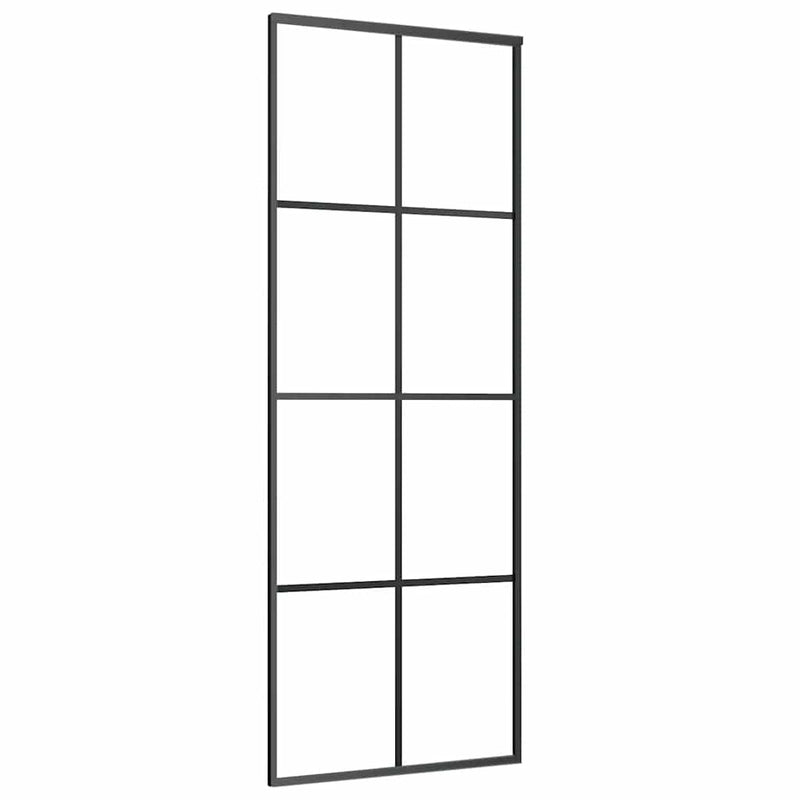 vidaXL ESG üveg és alumínium tolóajtó fémszerelvény-szettel 76x205 cm