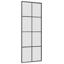 vidaXL ESG üveg és alumínium tolóajtó fémszerelvény-szettel 76x205 cm