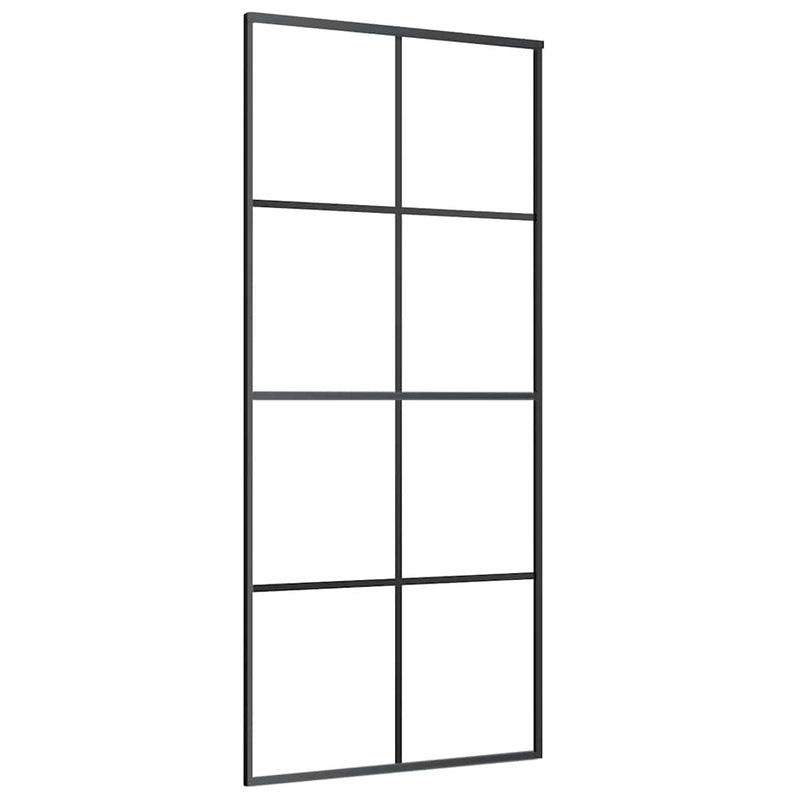vidaXL ESG üveg és alumínium tolóajtó fémszerelvény-szettel 90x205 cm