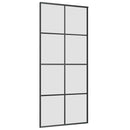 vidaXL ESG üveg és alumínium tolóajtó fémszerelvény-szettel 90x205 cm