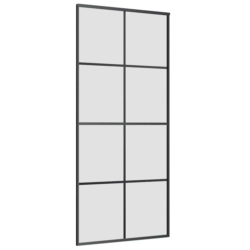vidaXL ESG üveg és alumínium tolóajtó fémszerelvény-szettel 90x205 cm