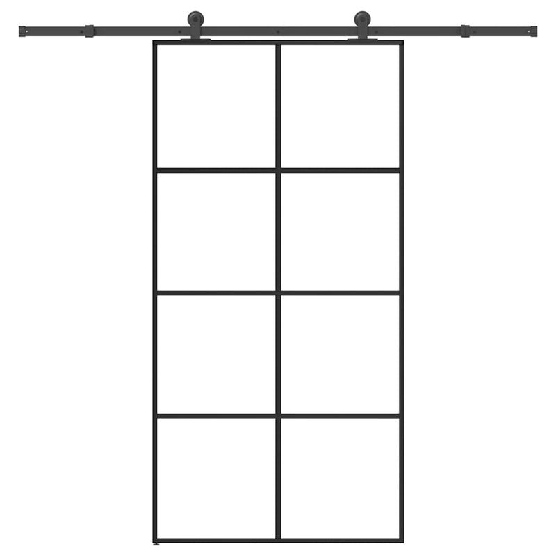 vidaXL ESG üveg-alumínium tolóajtó fémszerelvény-szettel 102,5x205 cm