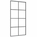 vidaXL ESG üveg-alumínium tolóajtó fémszerelvény-szettel 102,5x205 cm