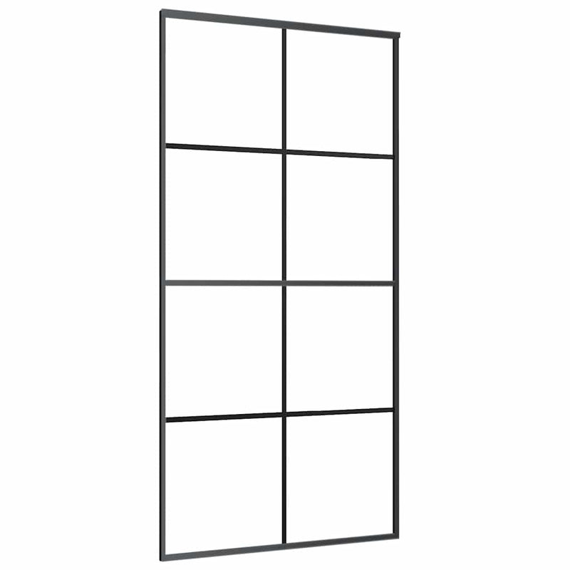 vidaXL ESG üveg-alumínium tolóajtó fémszerelvény-szettel 102,5x205 cm