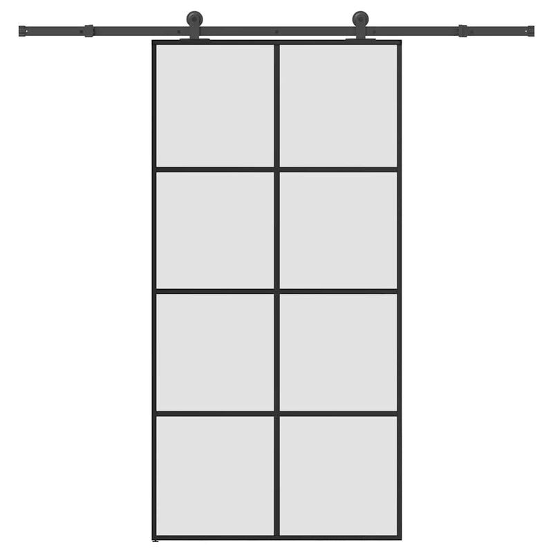 vidaXL ESG üveg-alumínium tolóajtó fémszerelvény-szettel 102,5x205 cm