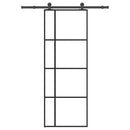 vidaXL ESG üveg és alumínium tolóajtó fémszerelvény-szettel 76x205 cm
