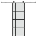 vidaXL ESG üveg és alumínium tolóajtó fémszerelvény-szettel 76x205 cm
