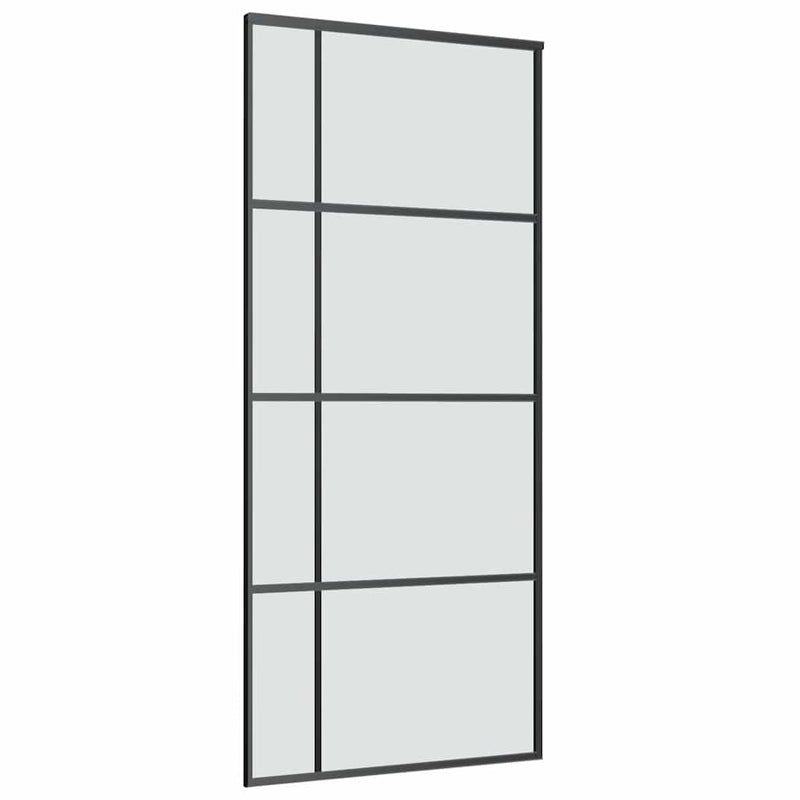 vidaXL ESG üveg és alumínium tolóajtó fémszerelvény-szettel 90x205 cm