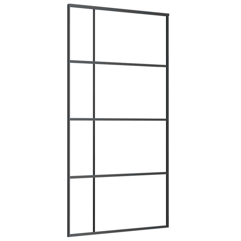 vidaXL ESG üveg-alumínium tolóajtó fémszerelvény-szettel 102,5x205 cm