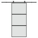 vidaXL tolóajtó vasalattal 90x205 cm edzett üveg&Alumínium