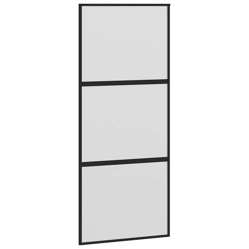 vidaXL tolóajtó vasalattal 90x205 cm edzett üveg&Alumínium