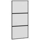 vidaXL tolóajtó vasalatokkal 102,5x205 cm edzett üveg&Alumínium