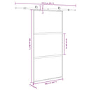 vidaXL tolóajtó vasalatokkal 102,5x205 cm edzett üveg&Alumínium