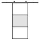 vidaXL tolóajtó vasalattal 90x205 cm edzett üveg&Alumínium