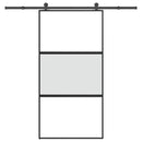 vidaXL tolóajtó vasalatokkal 102,5x205 cm edzett üveg&Alumínium