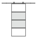 vidaXL tolóajtó vasalattal 90x205 cm edzett üveg&Alumínium