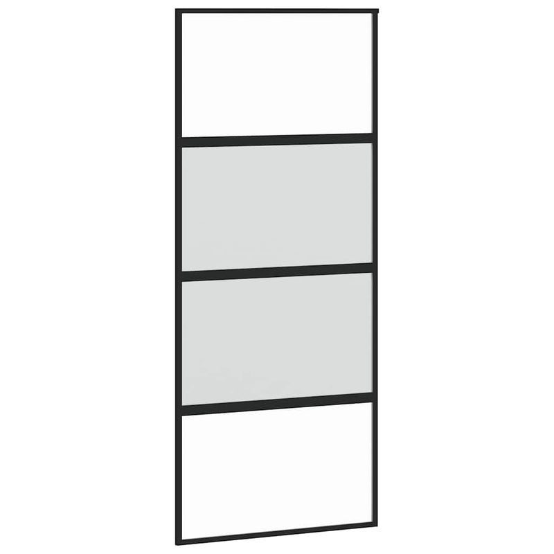 vidaXL tolóajtó vasalattal 90x205 cm edzett üveg&Alumínium