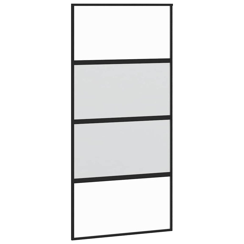 vidaXL tolóajtó vasalatokkal 102,5x205 cm edzett üveg&Alumínium