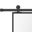 vidaXL tolóajtó vasalatokkal 76x205 cm edzett üveg&Alumínium