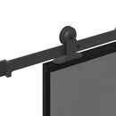 vidaXL tolóajtó vasalatokkal 76x205 cm edzett üveg&Alumínium