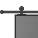 vidaXL tolóajtó vasalatokkal 76x205 cm edzett üveg&Alumínium