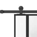 vidaXL tolóajtó vasalatokkal 76x205 cm edzett üveg&Alumínium