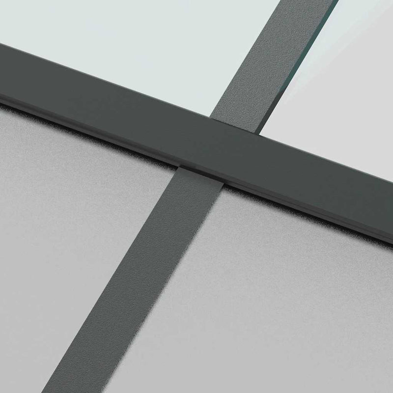 vidaXL tolóajtó vasalattal 90x205 cm edzett üveg és alumínium szett