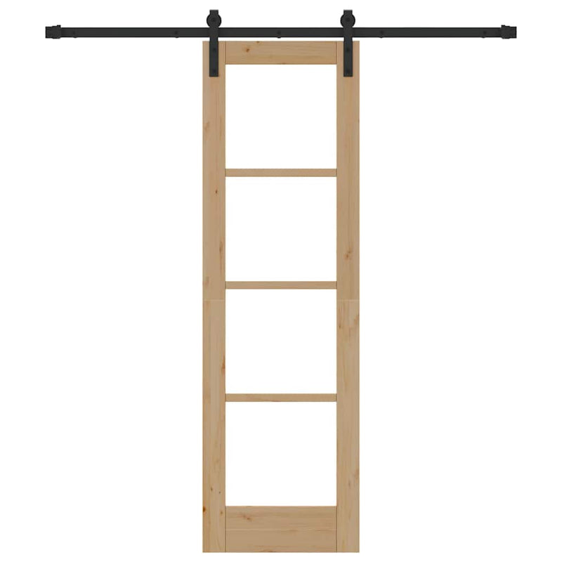 vidaXL Csúszó ajtó ORKDAL Barna 61 x 198.5 cm Tömör fenyőfa