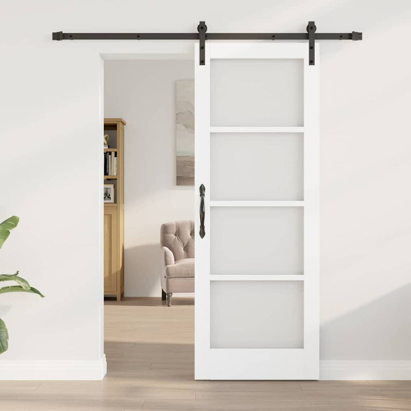 vidaXL Csúszó ajtó ORKDAL Fehér 73.5 x 198.5 cm Tömör fenyőfa