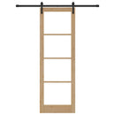 vidaXL Csúszó ajtó ORKDAL Természetes és fekete 78 x 232 cm