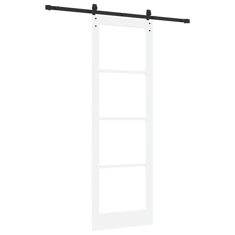 vidaXL Csúszó ajtó ORKDAL Fehér 78 x 232 cm Tömör fenyőfa