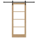 vidaXL Csúszó ajtó ORKDAL Természetes és fekete 83 x 202 cm
