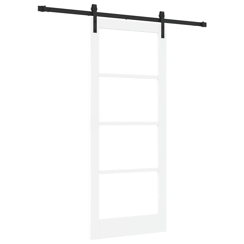 vidaXL Csúszó ajtó ORKDAL Fehér 83 x 202 cm Tömör fenyőfa