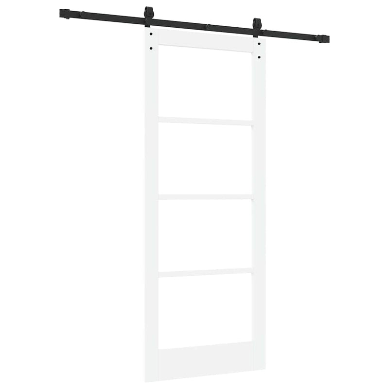 vidaXL Csúszó ajtó ORKDAL Fehér 83 x 202 cm Tömör fenyőfa