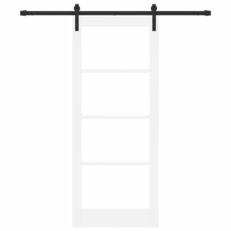 vidaXL Csúszó ajtó ORKDAL Fehér 83 x 202 cm Tömör fenyőfa