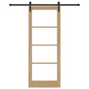 vidaXL Csúszó ajtó ORKDAL Természetes és fekete 83 x 211 cm